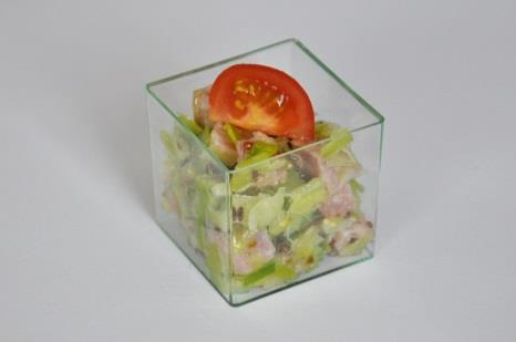 olives. Salade de poireau, cumin et saucisson Vaudois 2.50.
