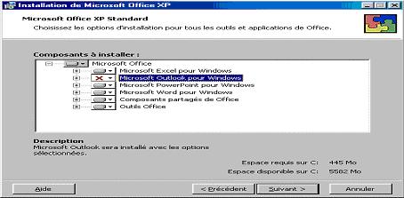 Windows" et choisir "Non disponible" Cliquer sur "Suivant"