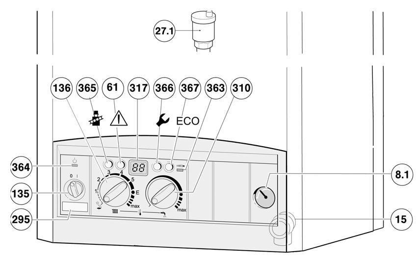 (en dessous et pas sur les bornes 7-8 - 9) Le shunt 8-9 ne peut PAS être supprimé. Fig. 19 Boiler à chauffage indirect avec thermostat (fig. 20) Raccorder le boiler sur les bornes 7 et 9.