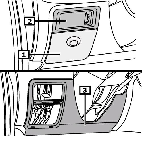 Dépose: Illustration 1 Désactiver le système d'airbag. Tenir compte de la position de montage de la liaison EOBD. Amener le volant en position intermédiaire. Débrancher le pôle négatif de la batterie.