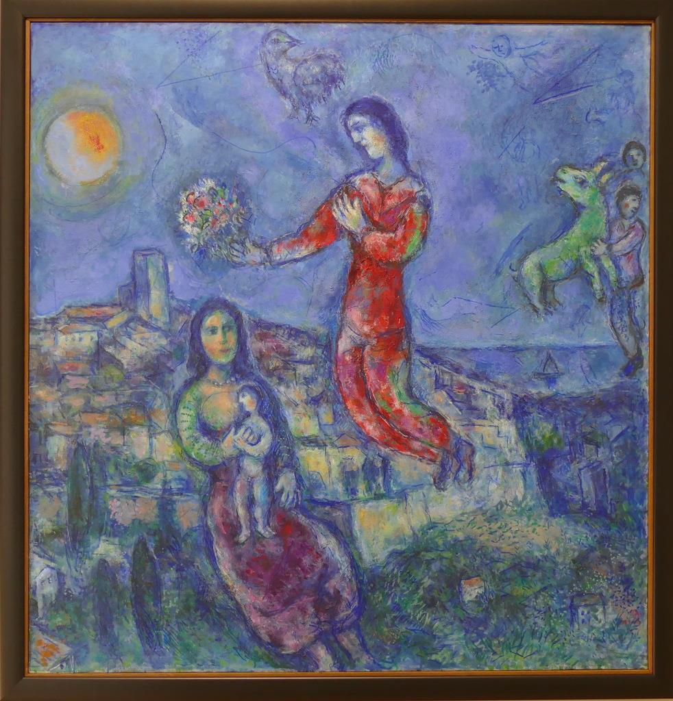 Marc Chagall, Couple dans le paysage bleu, 1969-1971,