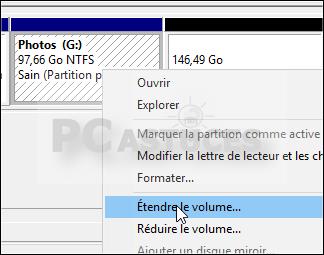 Agrandir une partition Partitionner un disque dur avec Windows 10 Vous pouvez utiliser de l'espace non alloué pour agrandir une partition qui se trouve à côté dans le schéma des partitions (à