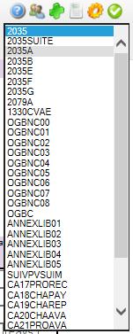 Les annexes tableaux OGBNC Après saisie de la déclaration proprement dite vous devrez compléter des tableaux OGBNC à choisir dans le menu déroulant en haut à droite RAPPEL LISTE DES TABLEAUX OG A
