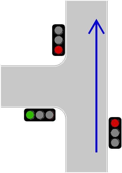 La signalisation Les panneaux Le signal B22 Le panneau B22 autorise les cyclistes à franchir le signal lumineux afin de tourner à droite lorsque celui-ci est soit rouge soit orange à