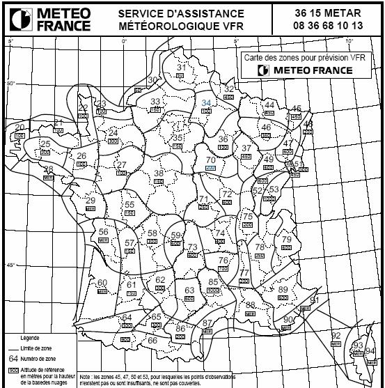 France a été divisée en 59 zones.