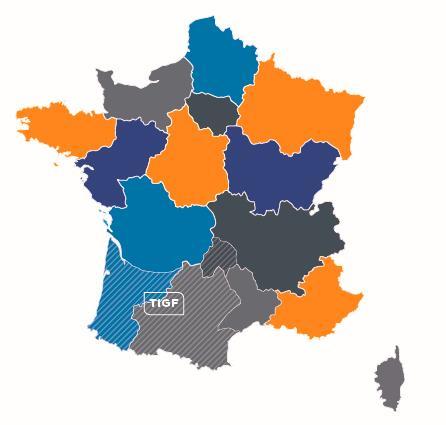 Consommations régionales de gaz alimentées par GRTgaz Bretagne Pays de la Loire 15,9 TWh + 7,2% Nouvelle-Aquitaine 24,4 TWh + 11,6% Centre Val-de-Loire Normandie 44,4 TWh + 0,4% 14,8 TWh + 3,2% 69,6