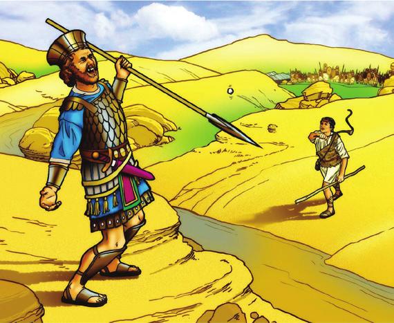 David affronte Goliath 1 Samuel 17.41-49 Ressemble à David, fais confiance au Dieu vivant. leçon 4 A vos frondes!
