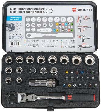 24 pc atelier outils véhicule Wurth Zebra Gen 1/2" socket set clé assortiment