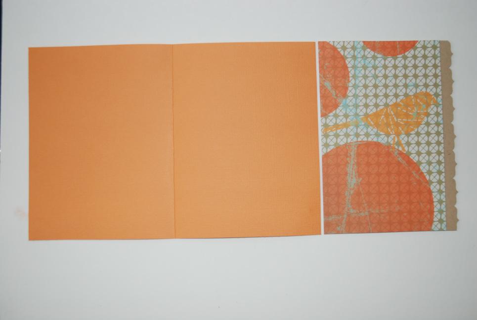 1.2- La structure intérieure du mini-album 1.2.1-La découpe des papiers. - le cardstock orange : découper un morceau de 27 x 18cm.