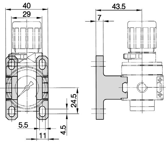 Unités de traitement d air G /8, G /4 Accessoires pour la série K Pattes de fixation WK-00 Equerres de fixation