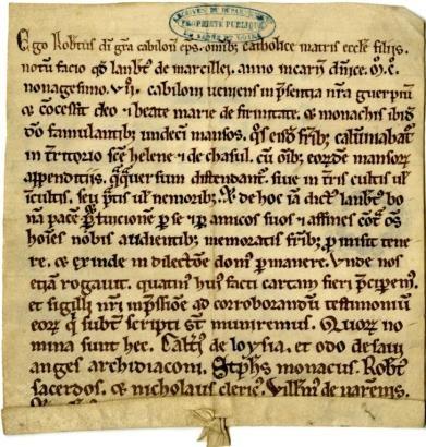 l inverse. Cet exemple montre aussi que pour les moines il était essentiel de couvrir entièrement l espace textuel par l écriture. Ill. 4, recto de la charte H25