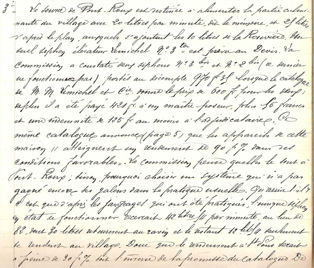 COMMUNE DE SAINT-PONS-LA-CALM Extrait des délibérations du conseil municipal Séance extraordinaire du 26 septembre 1896 Rapport de la