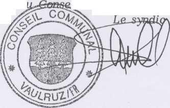 COMMUNE DE VAULRUZ COLOMBARIUM - URNES CINERAIRES Avenant à l'article 13 