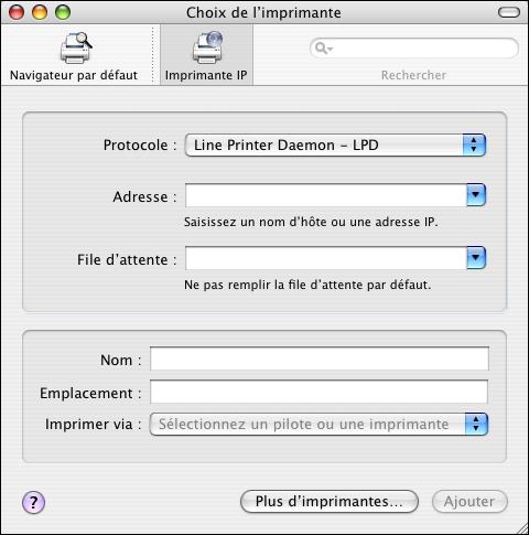 IMPRESSION SOUS MAC OS X 19 5 Dans la boîte de dialogue Infos de l imprimante, choisissez Options installables, spécifiez les paramètres de l option installable, puis cliquez sur Appliquer les