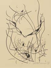Théodor WERNER (1886-1969) Sans titre Crayon sur papier cartonné, signé en bas à droite et daté 57.
