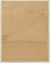 Théodor WERNER (1886-1969) Sans titre Crayon sur papier cartonné, signé en bas à droite et daté (19)57.