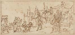 Jean JOUVENET (Rouen 1644 Paris 1717) Académie de deux hommes à terre Contre épreuve de sanguine 34 x 48 cm Bibliographie : A.
