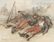 Spécialisé dans les scènes de genre et les batailles, Influencé par Courbet et Carolus Duran, Andrieux exposa au Salon entre 1850 et 1880. Il avait été influencé par Courbet et Carolus Duran.