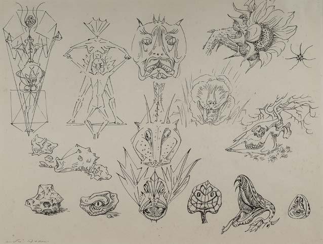 Exceptionnel ensemble de sept dessins surréalistes d André MASSON (1937-1941) provenant de la Collection C. A 103.