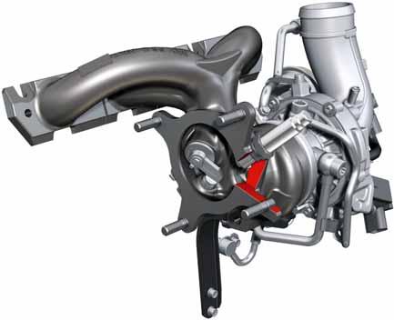 Turbocompresseur Le turbocompresseur équipant le moteur SULEV a été, au plan technique, dérivé du moteur TFSI de 2,0l, d une puissance de 147 kw.