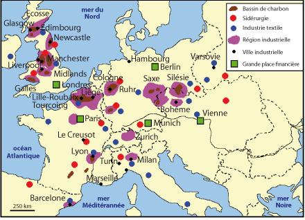 Les anciennes régions industrielles L'Europe industrielle au XIXe siècle (Source : http://www.memo.fr/article.asp?