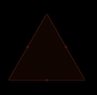 VII. Triangles particuliers 1. Triangle équilatéral Un triangle équilatéral est un triangle qui a ses trois côtés de même longueur. 2.