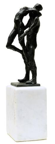 000,00 Dhs 120 DANINO, Liliane (Née en 1951) COUPLE DE DANSEURS DE BALLET Sculpture en bronze à patine noire,