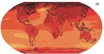 Température de surface Évolution de la moyenne globale des températures de 1950 à