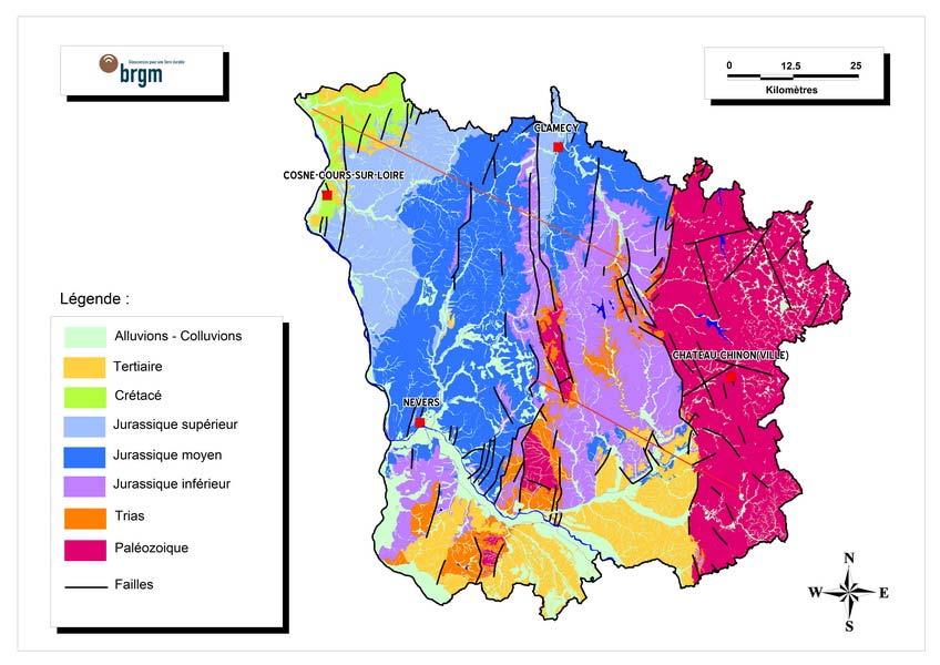 Annexe 3 Coupes géologiques réalisées dans le département de la Nièvre