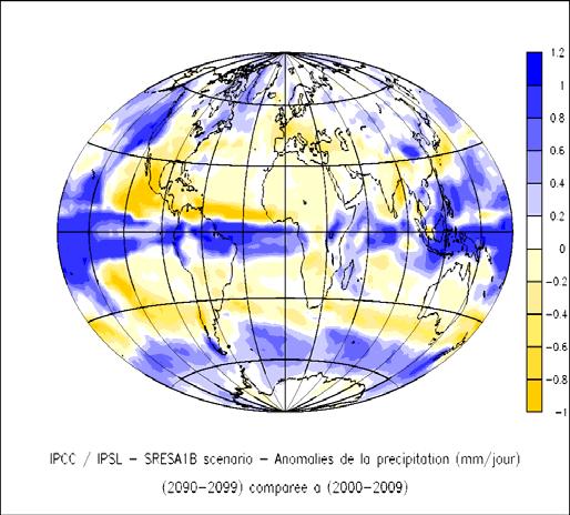 IPSL CNRM Figure 10: Différence de la température ( C) de l'air à la surface de la Terre