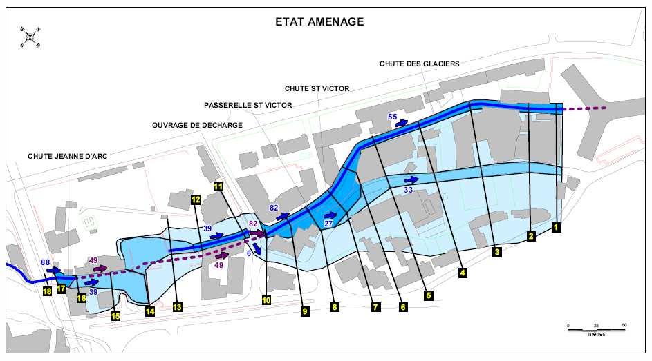 2.2. Aléa Fort vers Aléa Faible au niveau de la commune de ROYAT et à l amont de la commune de Chamalières Pour réduire l Aléa inondation à un aléa faible au niveau des