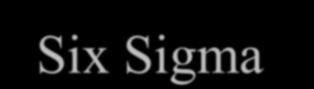 Six Sigma - Signification pratique Défauts par million Prod. 1ere qualité Eau potable 3.8 Sigma 6 Sigma 10 000 3.4 99% 99.