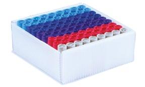 Cryoconservation Boîtes de congélation en Polypropylène Boîte de stockage 50 tubes 0,5 ml et 1,5 ml hhen polypropylène translucide et autoclavable