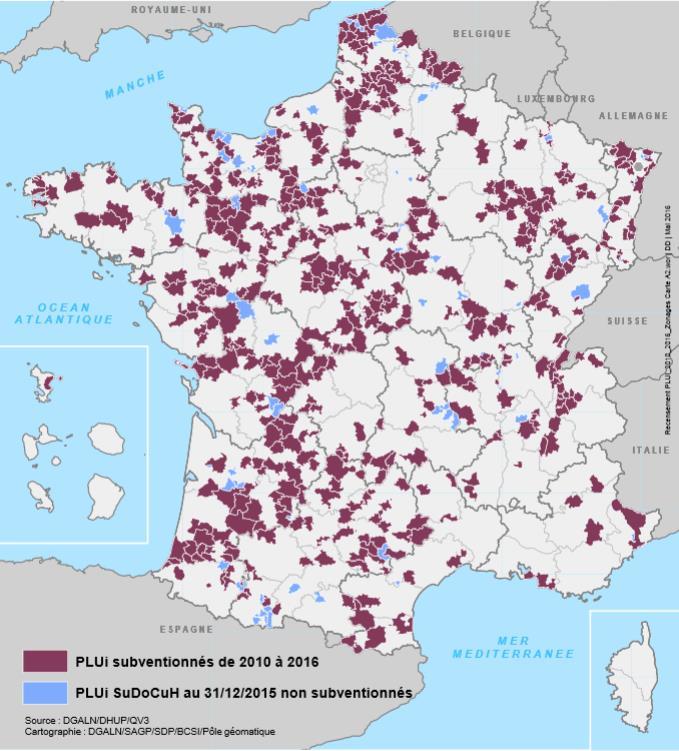 Situation nationale Situation Nationale PLUI : 2010-2016 Début 2016 : Au total, 568