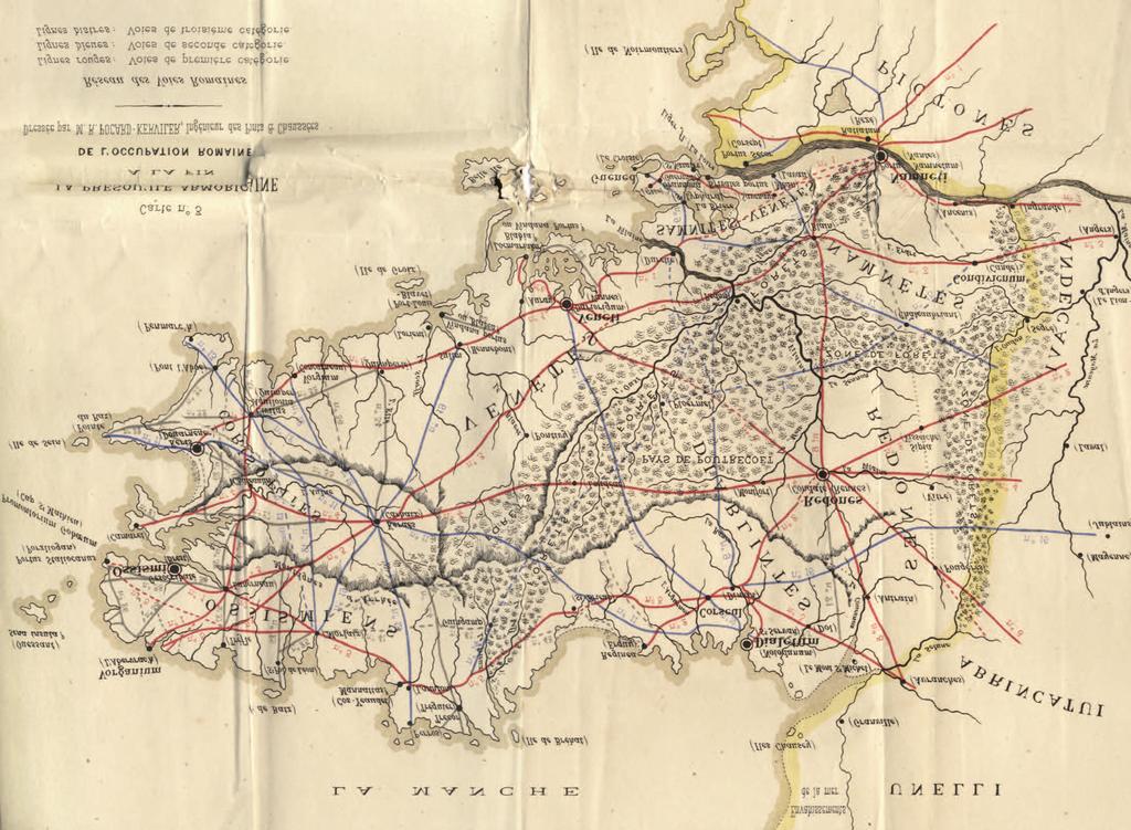 Le réseau des voies romaines de Bretagne par René Pocard-Kerviler, ingénieur des Ponts et Chaussées (1873).