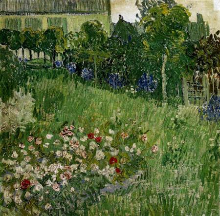 Image 3 (tableau de Vincent Van Gogh, le jardin de Daubigny) : Peinture de Vincent Van Gogh, le jardin de Daubigny, 1890.