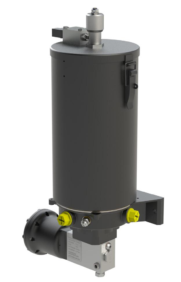 La pompe est appliquée dans la partie inférieure du réservoir et son piston est actionné, pour la phase de pompage, à partir de l arrivée de l air comprimé.