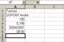 Version 1 Août 2001 Support de notes Excel 2000 Tapez l heure 8:0 et validez par la touche Entrée L heure est alignée à droite. Ce n est pas la peine de saisir les zéros inutiles. Excel les rajoute.