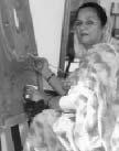 EL AHARAH Taoufa Taoufa El Aharah est née en 1950 à Assa Zag. Autodidacte, elle peint, après avoir vu les tableaux naïfs de Chaïbia Tallal.