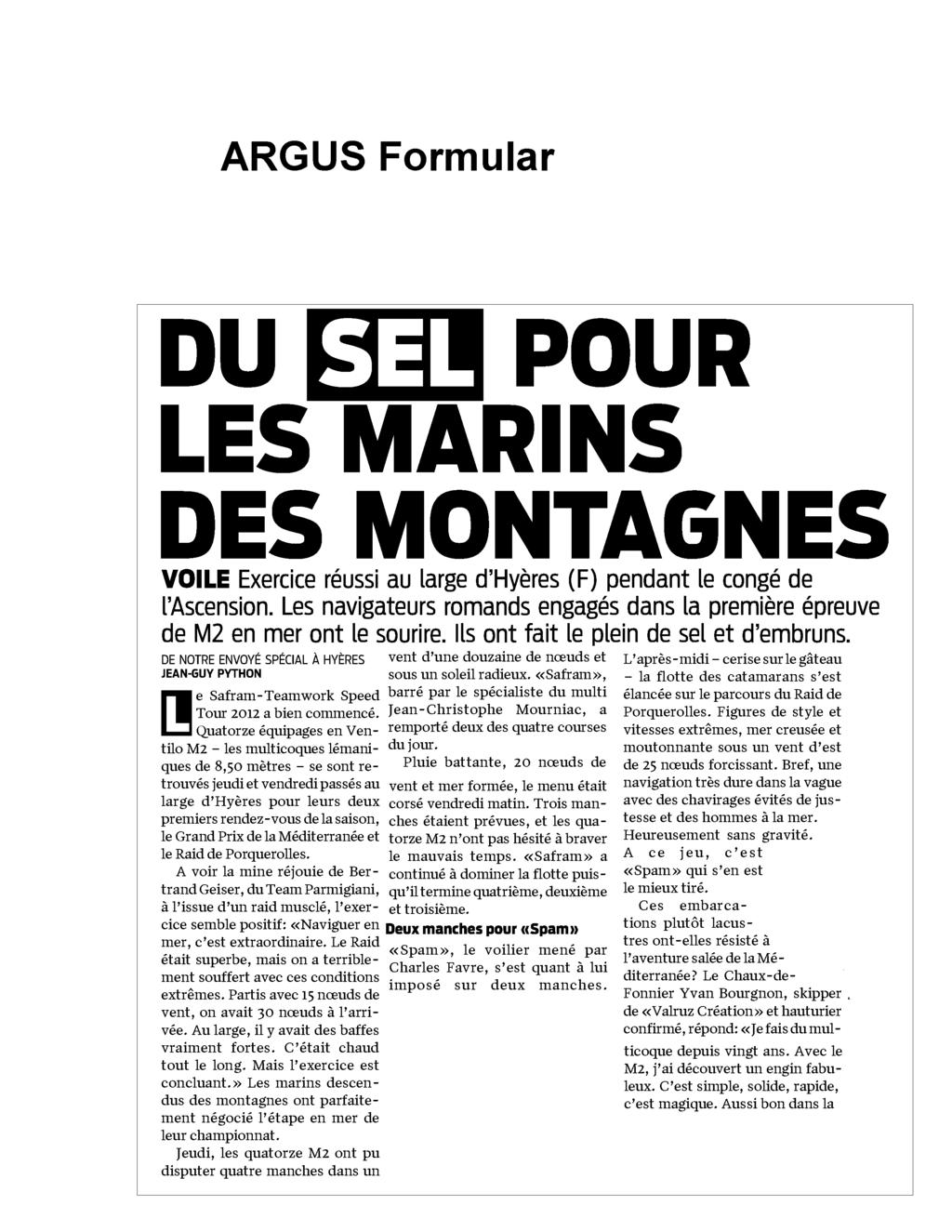 Le Matin 22.05.2012 Seite 1 / 2 Auflage/ Seite 61345 / 27 6064 Ausgaben 350 / J.