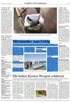 St. Galler Tagblatt Stadt & Region 22.05.2012 Seite 1 / 1 Auflage/ Seite 28231 / 34 6064 Ausgaben 300 / J.