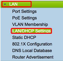 Étape 2. Dans LAN/DHCP les configurations ajournent, cliquent sur en fonction le bouton d' ajouter pour créer une nouvelle entrée dans la table. Étape 3.