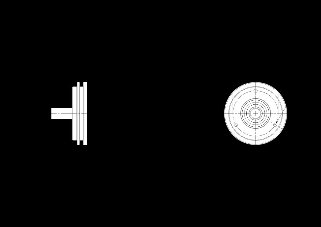 Rotation sens horaire (Vue côté axe de transmission) 2D dessin Accessoires