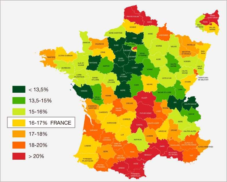 La précarité énergétique en France : une réalité quotidienne pour ERDF Part des ménages dont le reste à vivre mensuel est inférieur à 200 (soit près de 5 millions de foyers) Hiver 2011-2012: