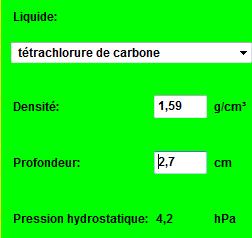 La pression dans les liquides ΔP = ρ x g