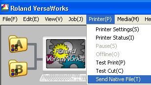 2) Mise à jour du firmware avec Roland VersaWorks 1. Allumez l'imprimante avec le commutateur d alimentation principal. *L alimentation secondaire doit rester coupée. 2.