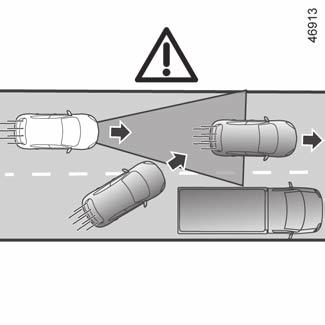 régulateur de vitesse adaptatif stop and go (9/13) G Limitations du fonctionnement du système Détection des véhicules Le système détecte uniquement les véhicules (voiture, camion, moto) circulant