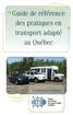 Guide de référence des pratiques en transport adapté au Québec