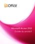 Microsoft Access 2010 Guide du produit