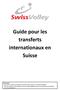 Guide pour les transferts internationaux en Suisse